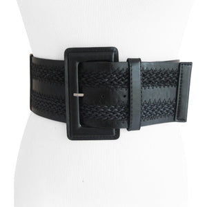 
                  
                    Black Woven Stretch Belt For Women
                  
                