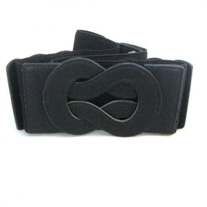 
                  
                    Black Leather Knotted Women's Stretch Waist Belt
                  
                